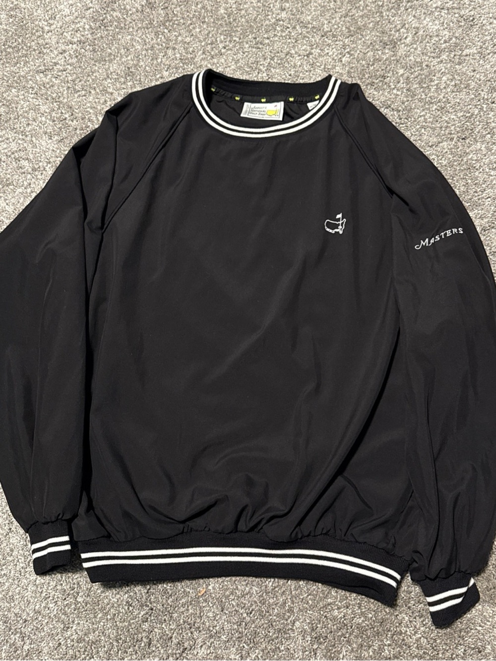 Masters Black pullover windbreaker with White Trim Slazenger Men’s XL